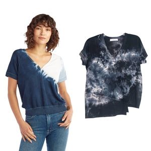 Red Haute Asymmetrical Tie Dye Short Sleeve Top Women’s Size Small